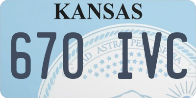 KS license plate 670IVC