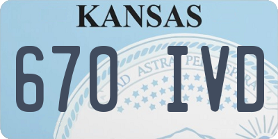KS license plate 670IVD