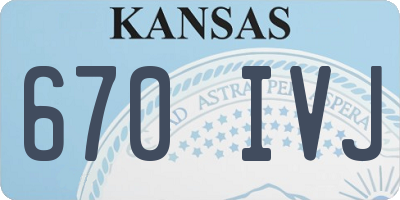 KS license plate 670IVJ