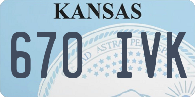 KS license plate 670IVK
