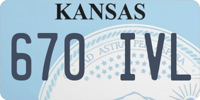 KS license plate 670IVL
