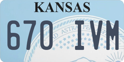 KS license plate 670IVM