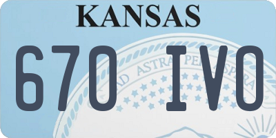 KS license plate 670IVO