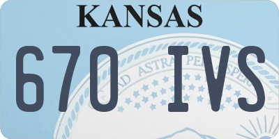 KS license plate 670IVS