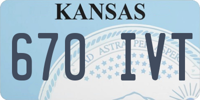 KS license plate 670IVT