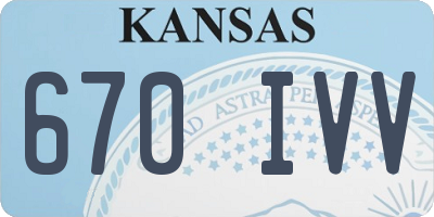 KS license plate 670IVV