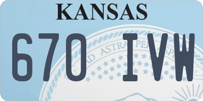 KS license plate 670IVW