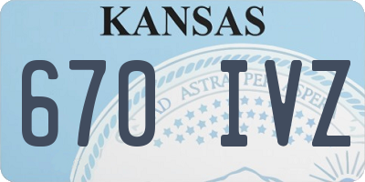 KS license plate 670IVZ