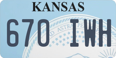 KS license plate 670IWH