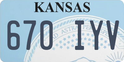 KS license plate 670IYV
