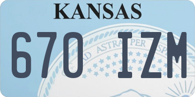 KS license plate 670IZM