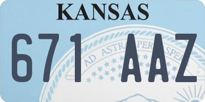 KS license plate 671AAZ
