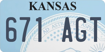 KS license plate 671AGT