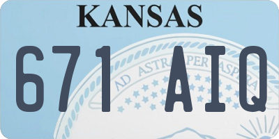 KS license plate 671AIQ