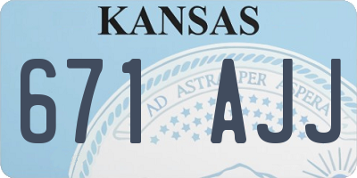 KS license plate 671AJJ