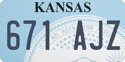 KS license plate 671AJZ