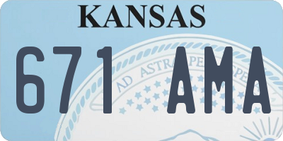 KS license plate 671AMA