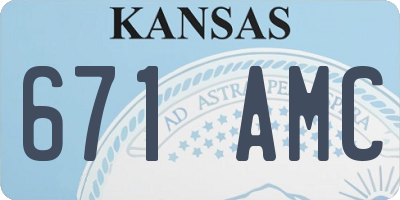 KS license plate 671AMC
