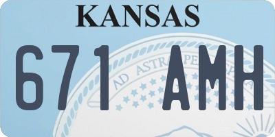 KS license plate 671AMH