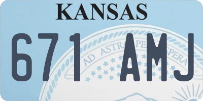 KS license plate 671AMJ