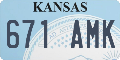 KS license plate 671AMK
