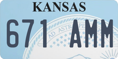 KS license plate 671AMM