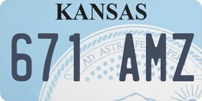 KS license plate 671AMZ
