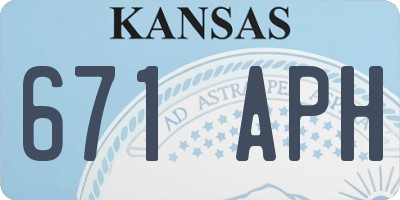 KS license plate 671APH