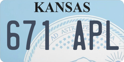 KS license plate 671APL