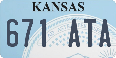 KS license plate 671ATA