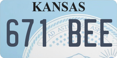 KS license plate 671BEE
