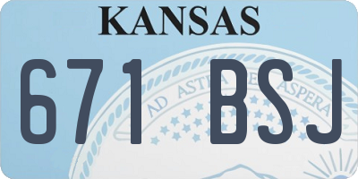 KS license plate 671BSJ