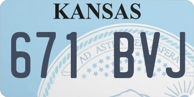 KS license plate 671BVJ