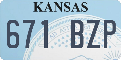 KS license plate 671BZP