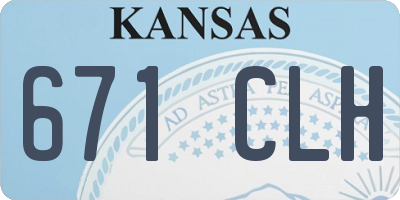 KS license plate 671CLH