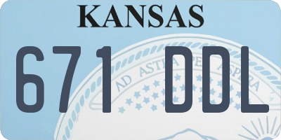 KS license plate 671DDL