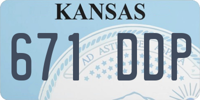 KS license plate 671DDP