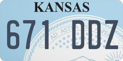KS license plate 671DDZ