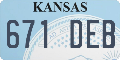 KS license plate 671DEB
