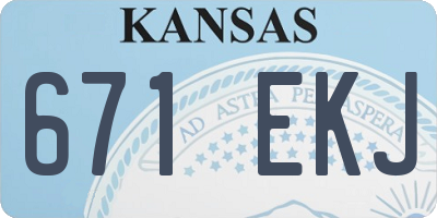 KS license plate 671EKJ