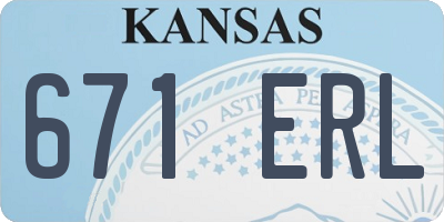 KS license plate 671ERL