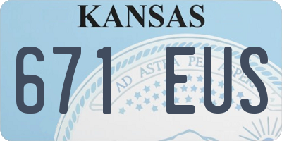 KS license plate 671EUS