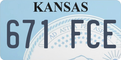 KS license plate 671FCE