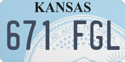 KS license plate 671FGL