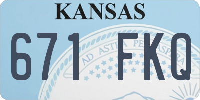 KS license plate 671FKQ