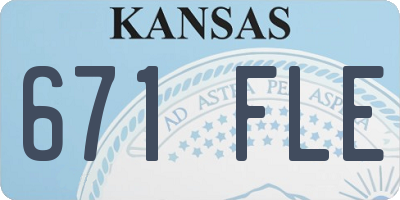 KS license plate 671FLE