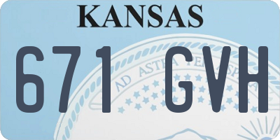 KS license plate 671GVH
