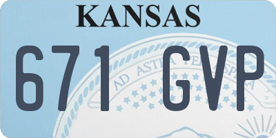 KS license plate 671GVP