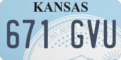 KS license plate 671GVU