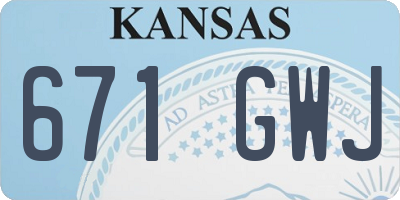 KS license plate 671GWJ